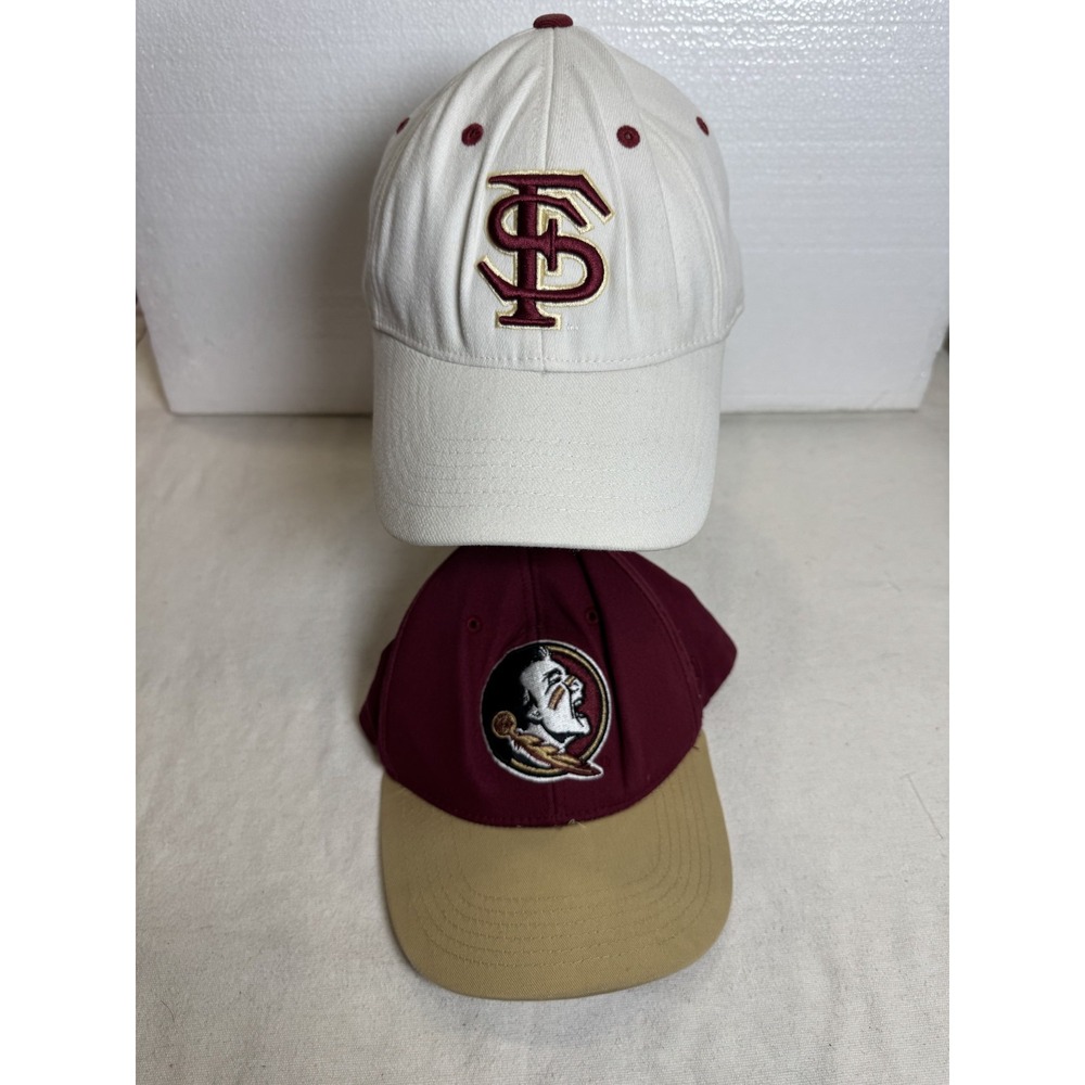 Lot Of 2 Florida State University‎ Football Caps One Youth And One Flex Fit Size